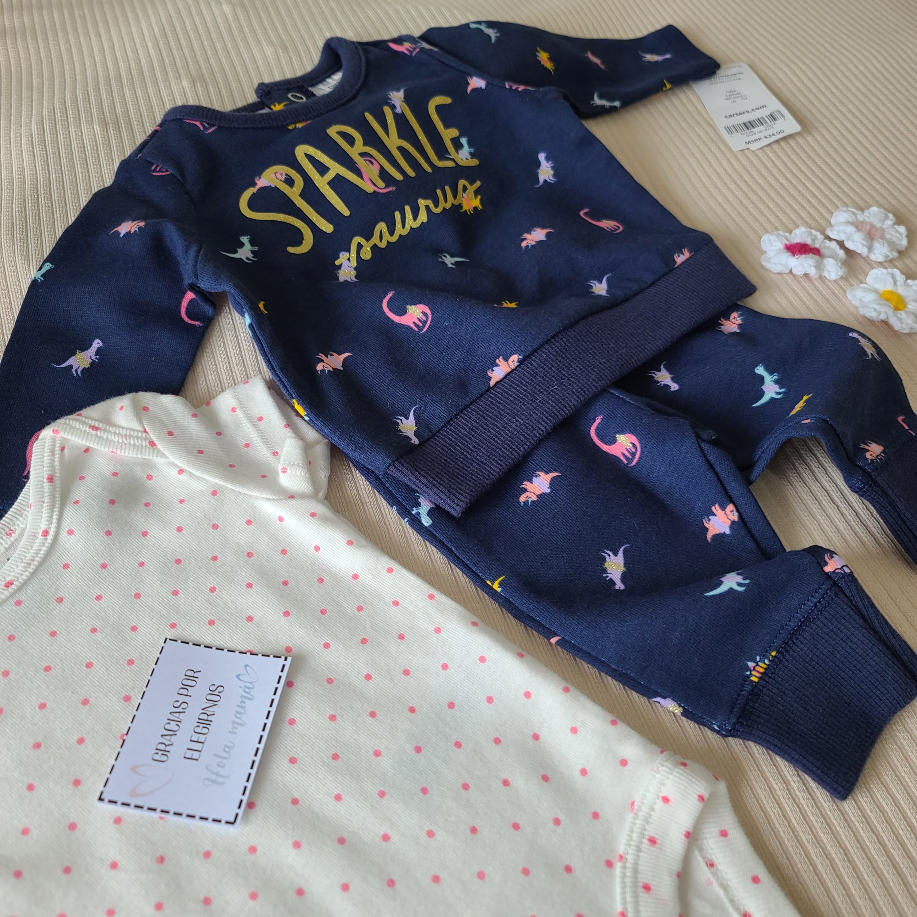 Conjunto 3 Piezas Dino
