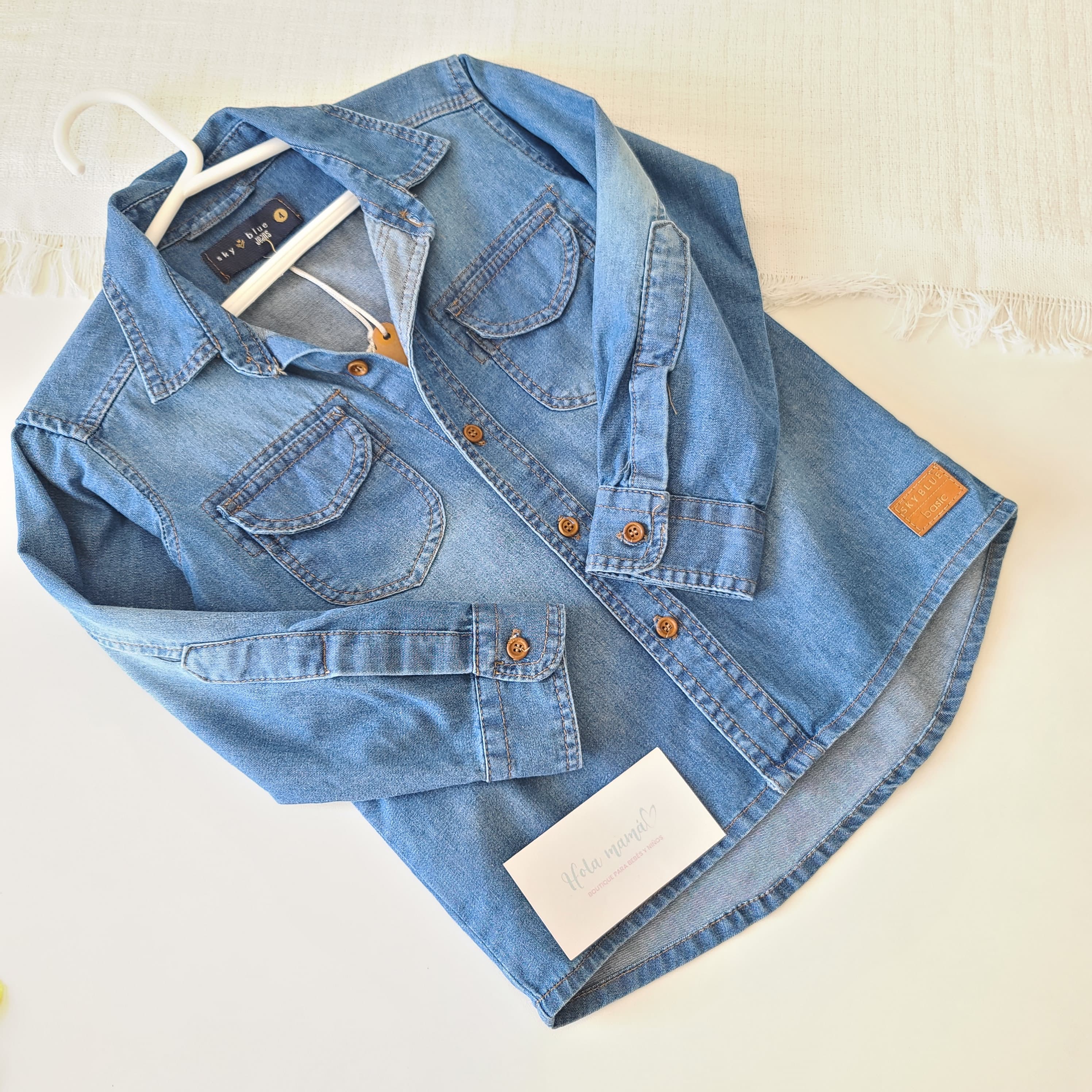 CAMISA DE JEAN FLORES