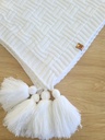 REBOZO TEJIDO POMPONES