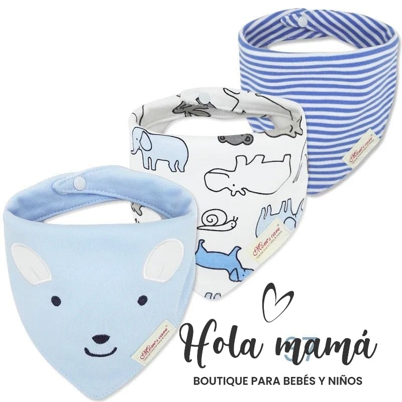BABERO BANDANA PARA ELLOS X3