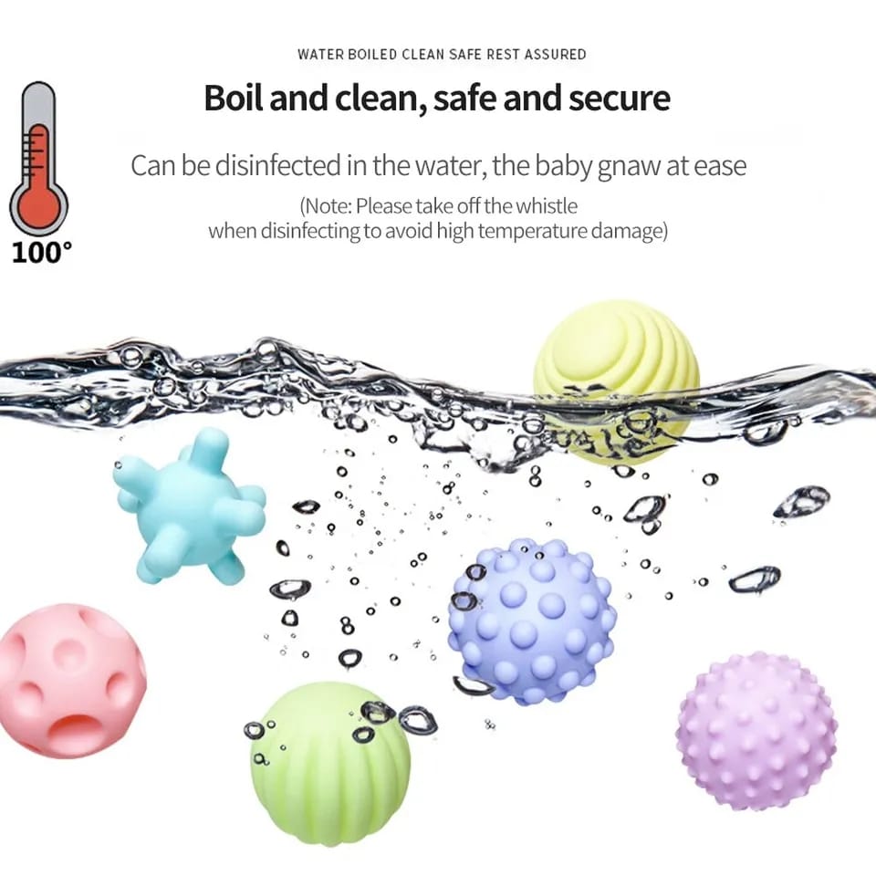 Set de pelotas sensoriales para baño