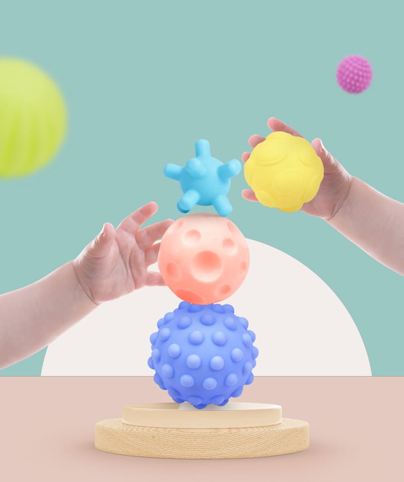 Set de pelotas sensoriales para baño