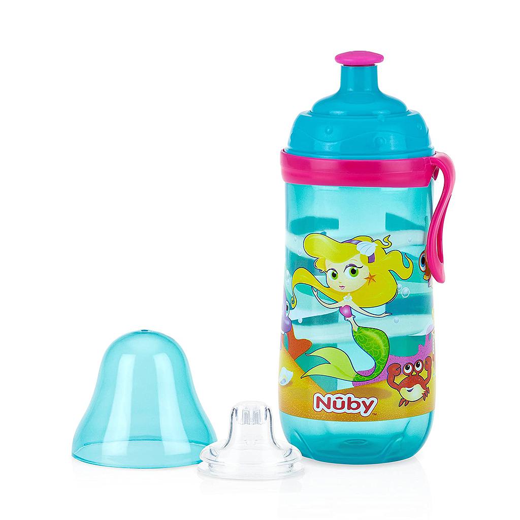 Vaso Nuby Entrenador Pop-Up 2 etapas 360 ml