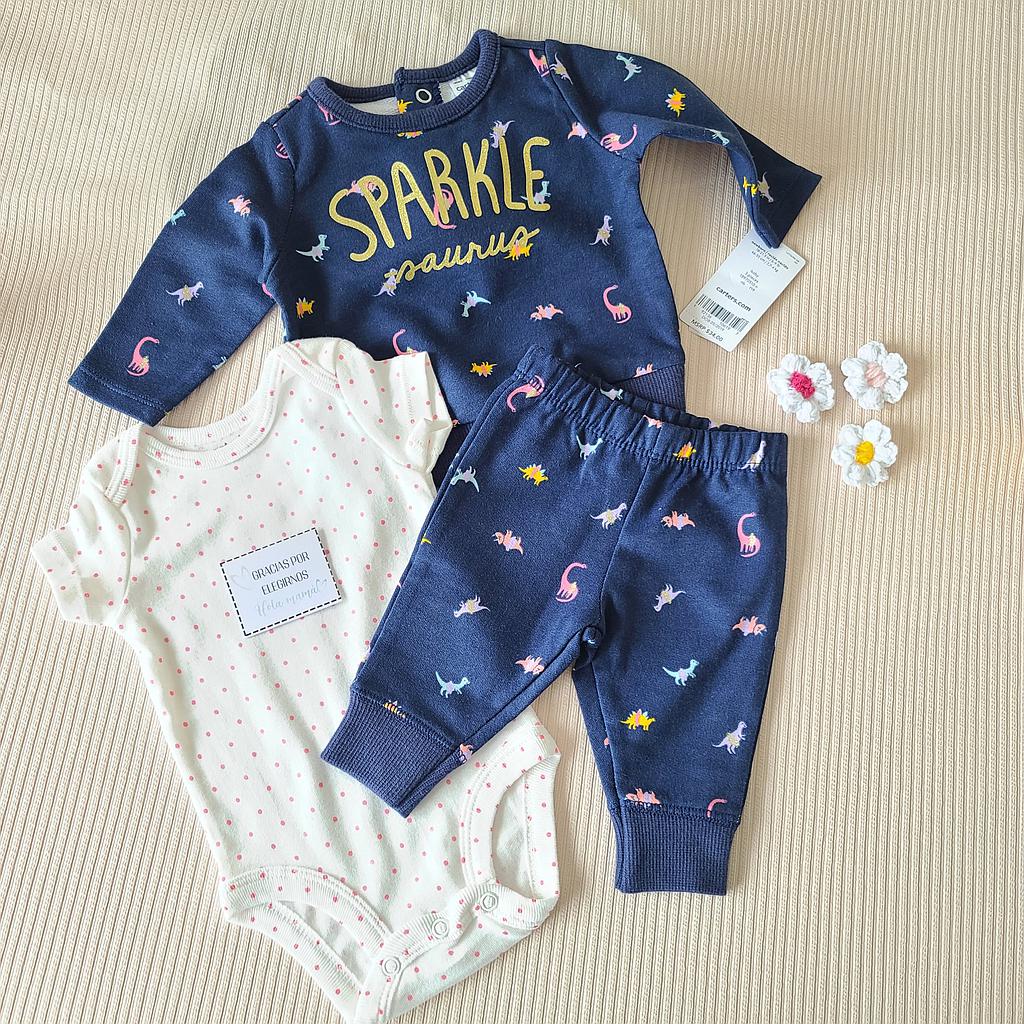 Conjunto 3 Piezas Dino