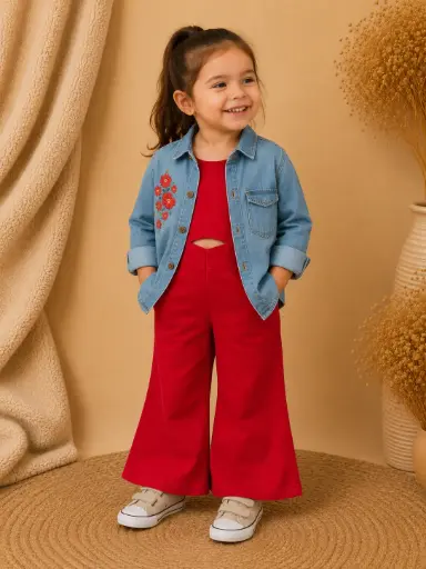 [HM-000267] ENTERITO DE LINO + CAMISA JEANS
