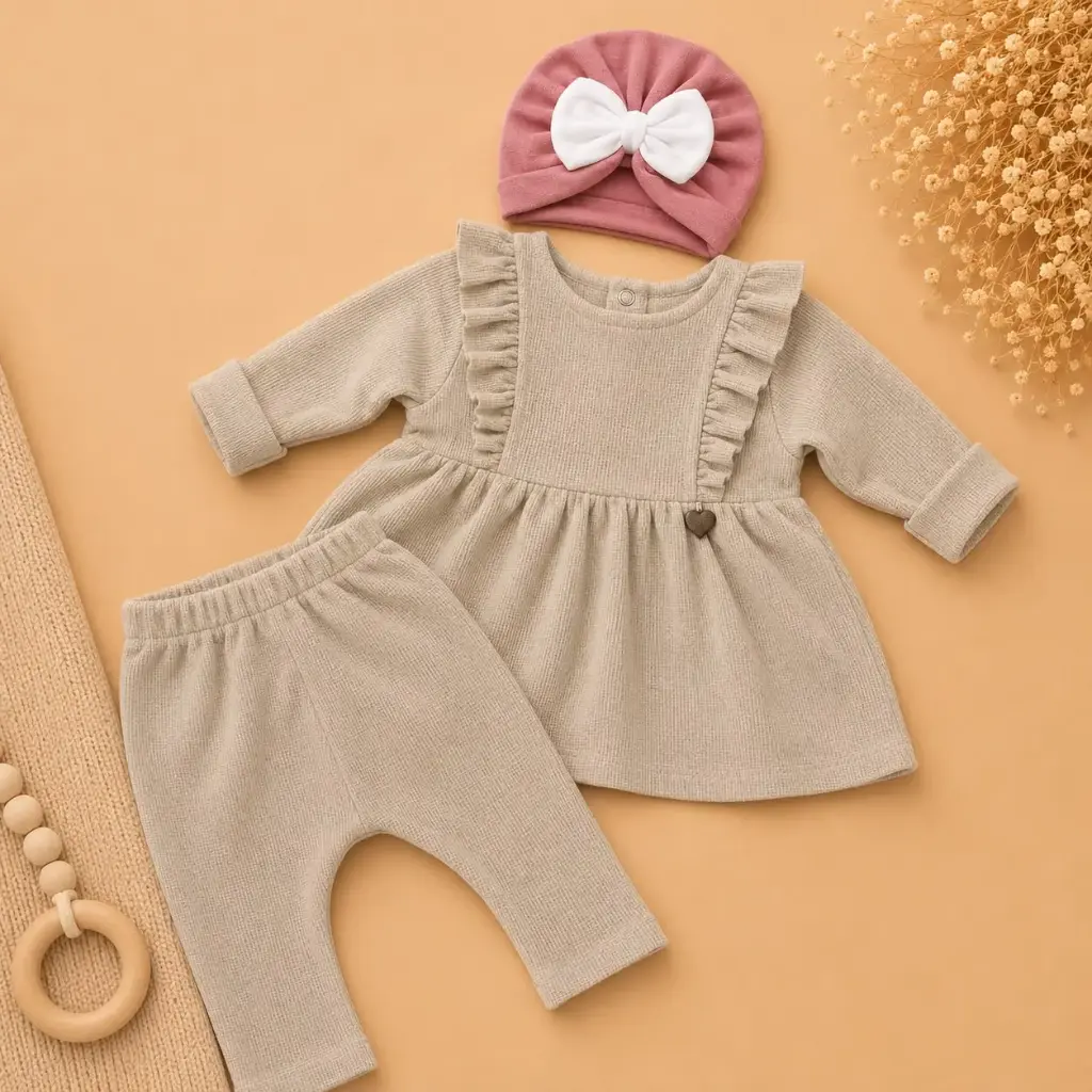 [HM-000191] CONJUNTO 3 PIEZAS VESTIDO ZOE