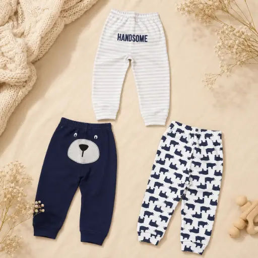 [HM-000501] PANTALON ALGODON OSO AZUL X3