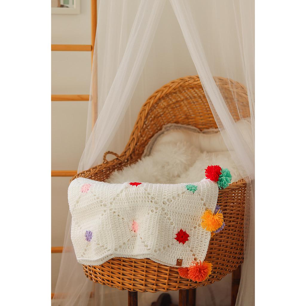 REBOZO POMPONES