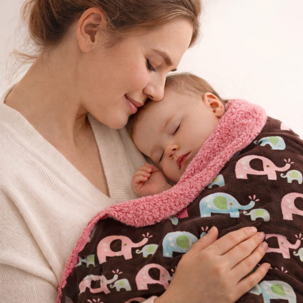 MANTA ELEFANTES ROSA